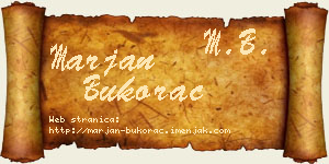 Marjan Bukorac vizit kartica